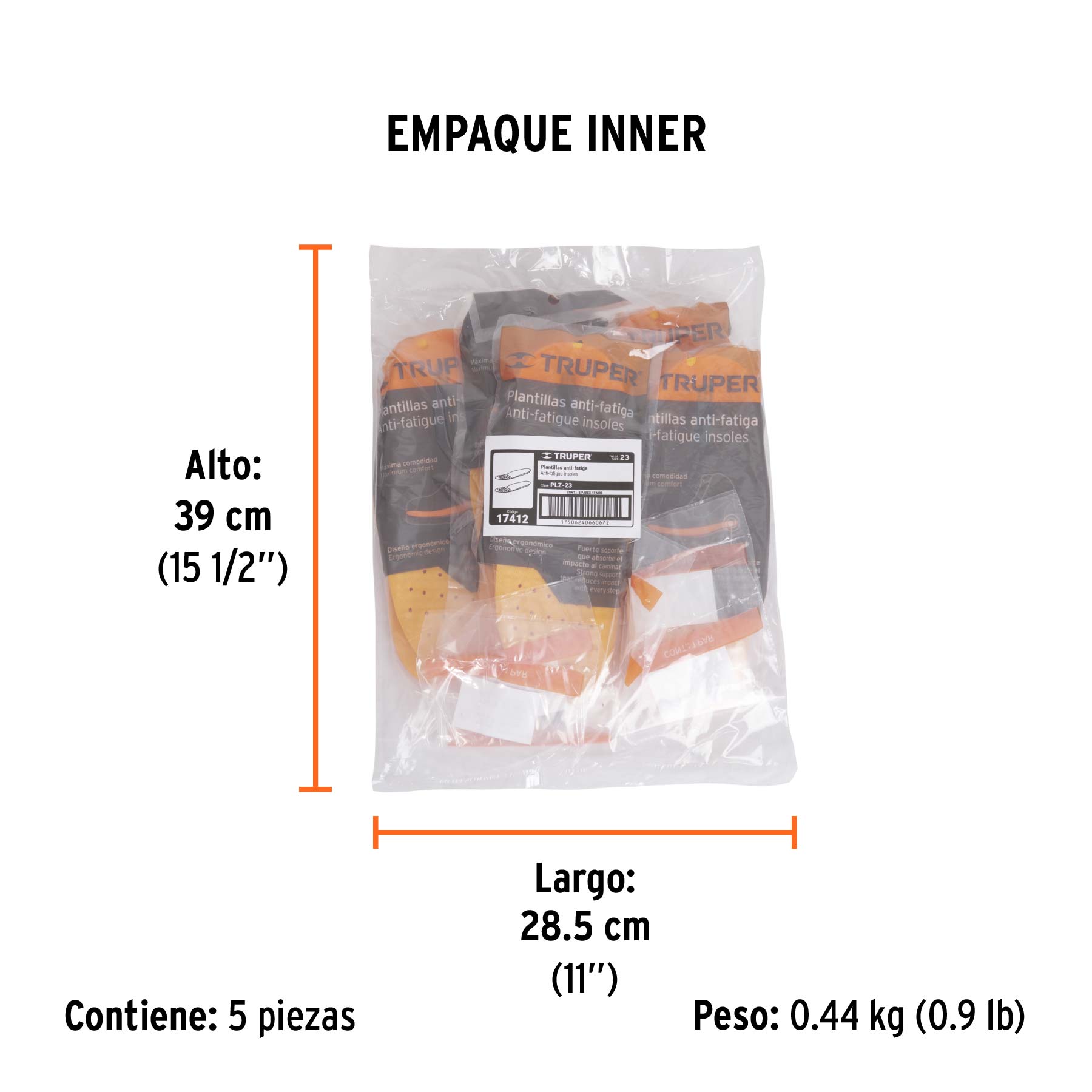 Plantillas de poliuretano para zapato talla 23