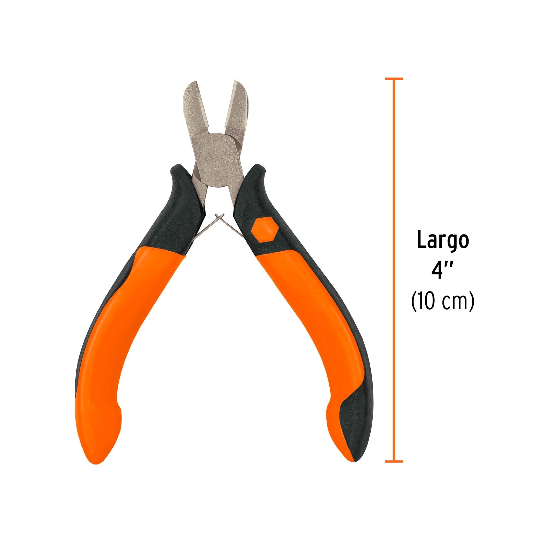 Pinza miniatura corte diagonal 4", mango comfort grip