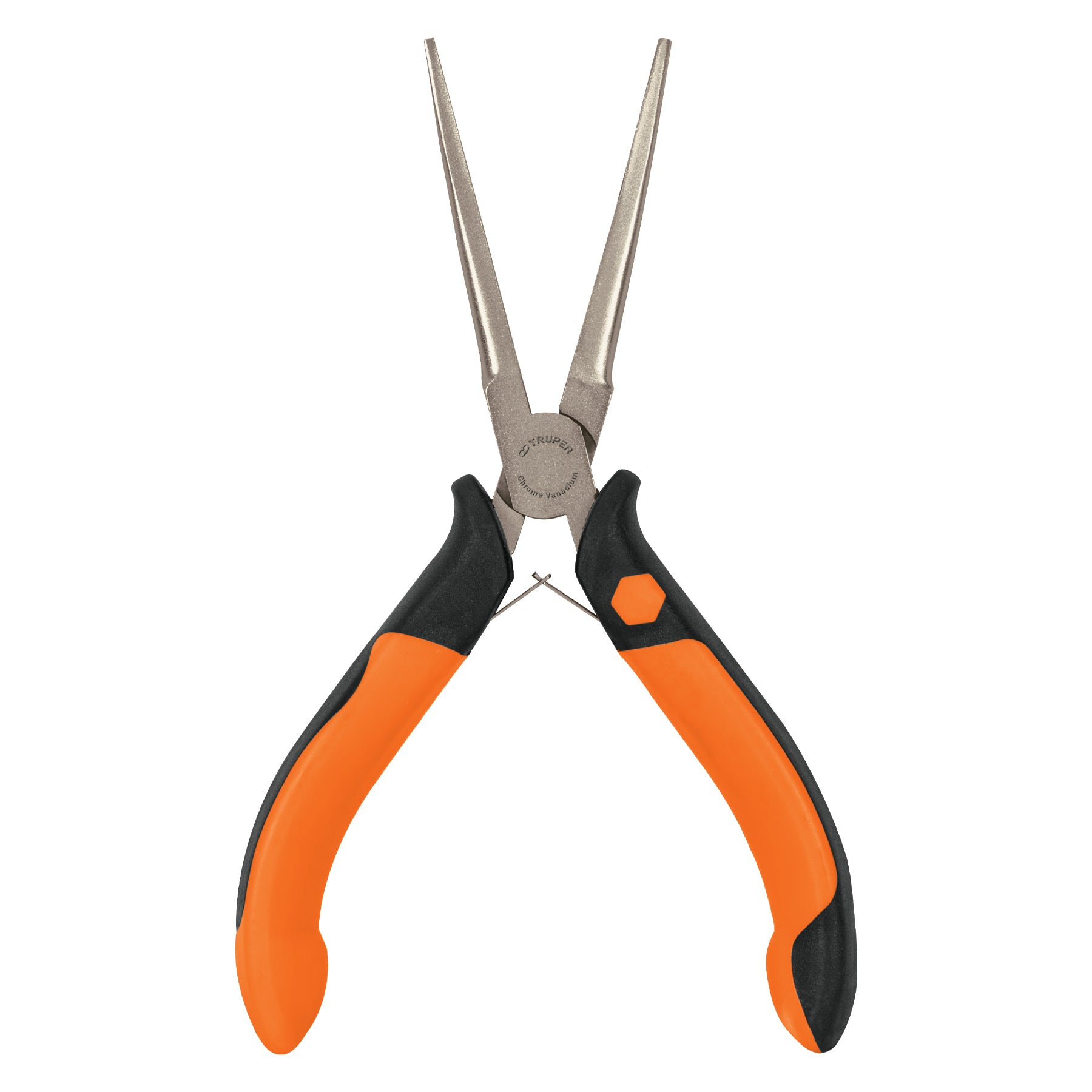 Pinza miniatura punta de aguja 5", mango comfort grip