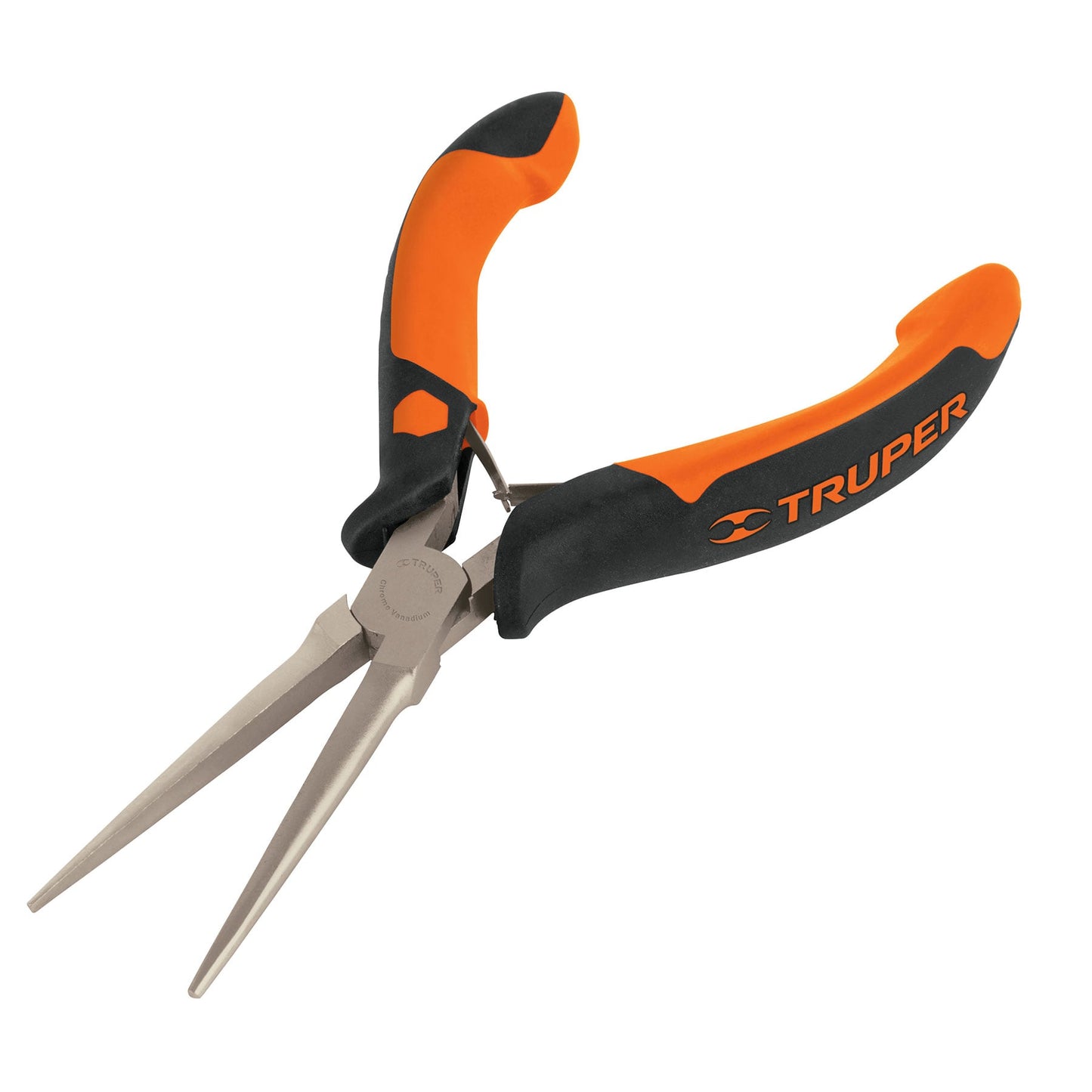 Pinza miniatura punta de aguja 5", mango comfort grip
