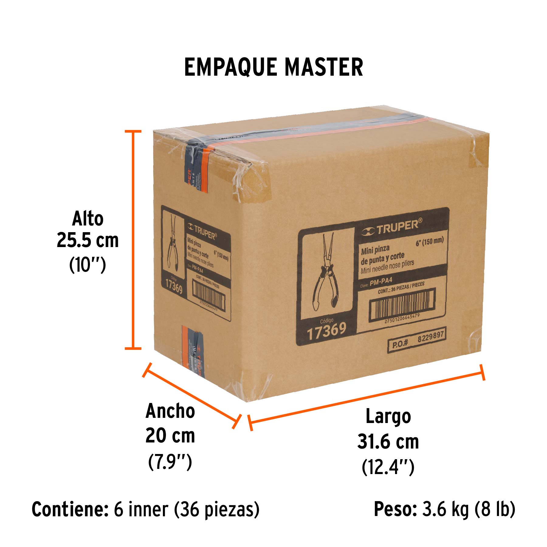 Pinza miniatura punta de aguja 5", mango comfort grip