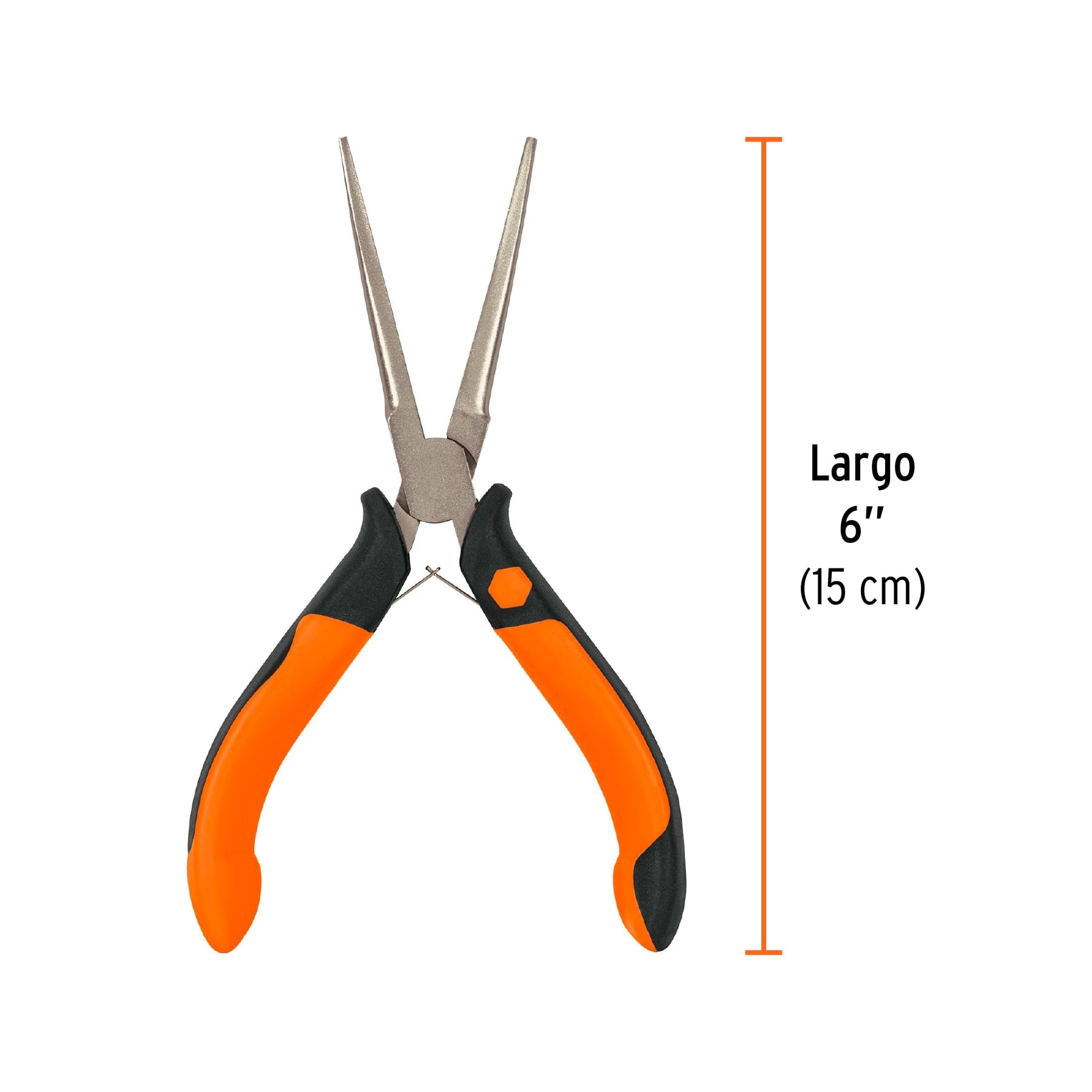 Pinza miniatura punta de aguja 5", mango comfort grip