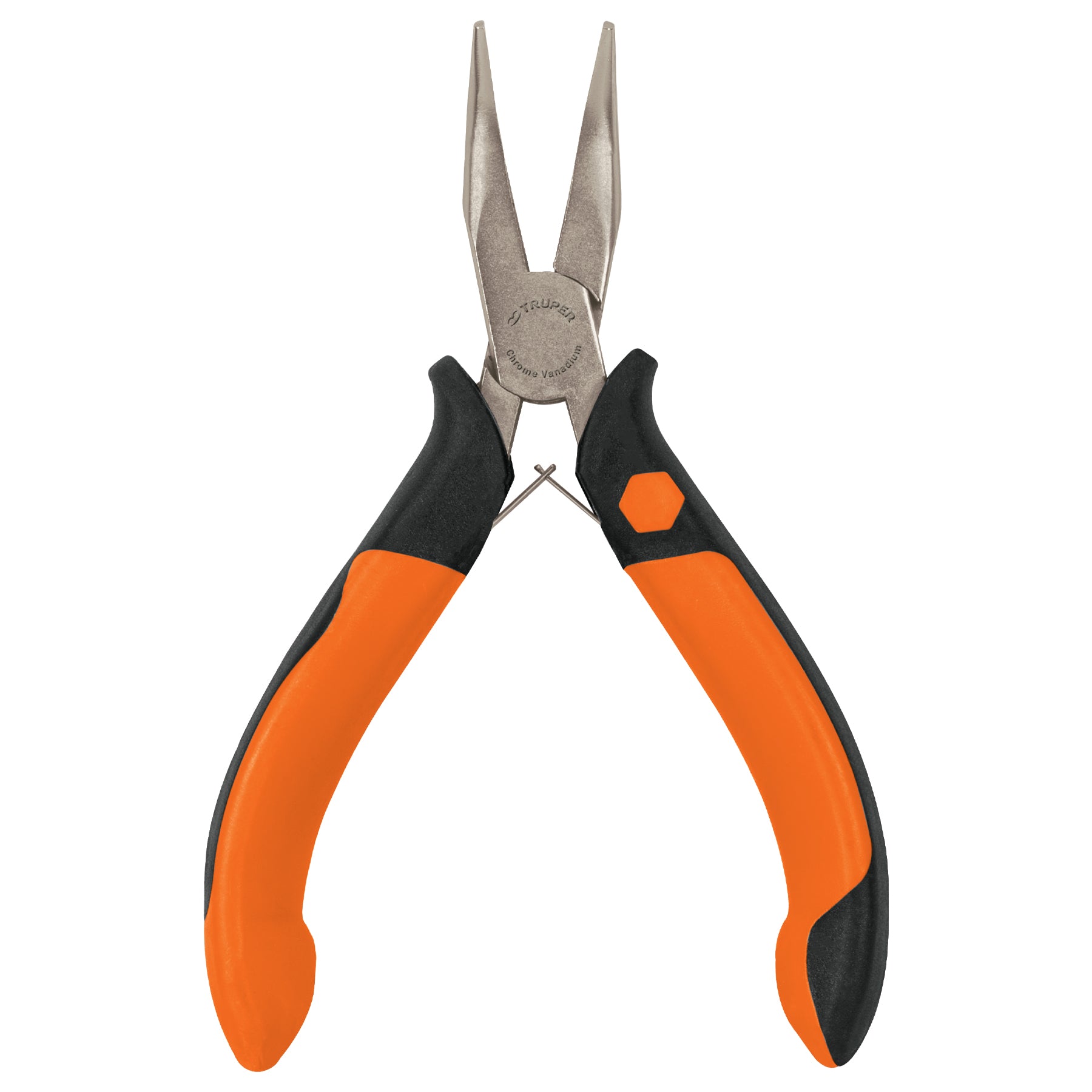 Pinza de punta curva 5", mango comfort grip