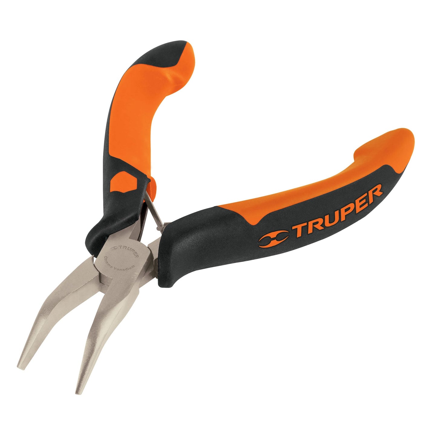 Pinza de punta curva 5", mango comfort grip