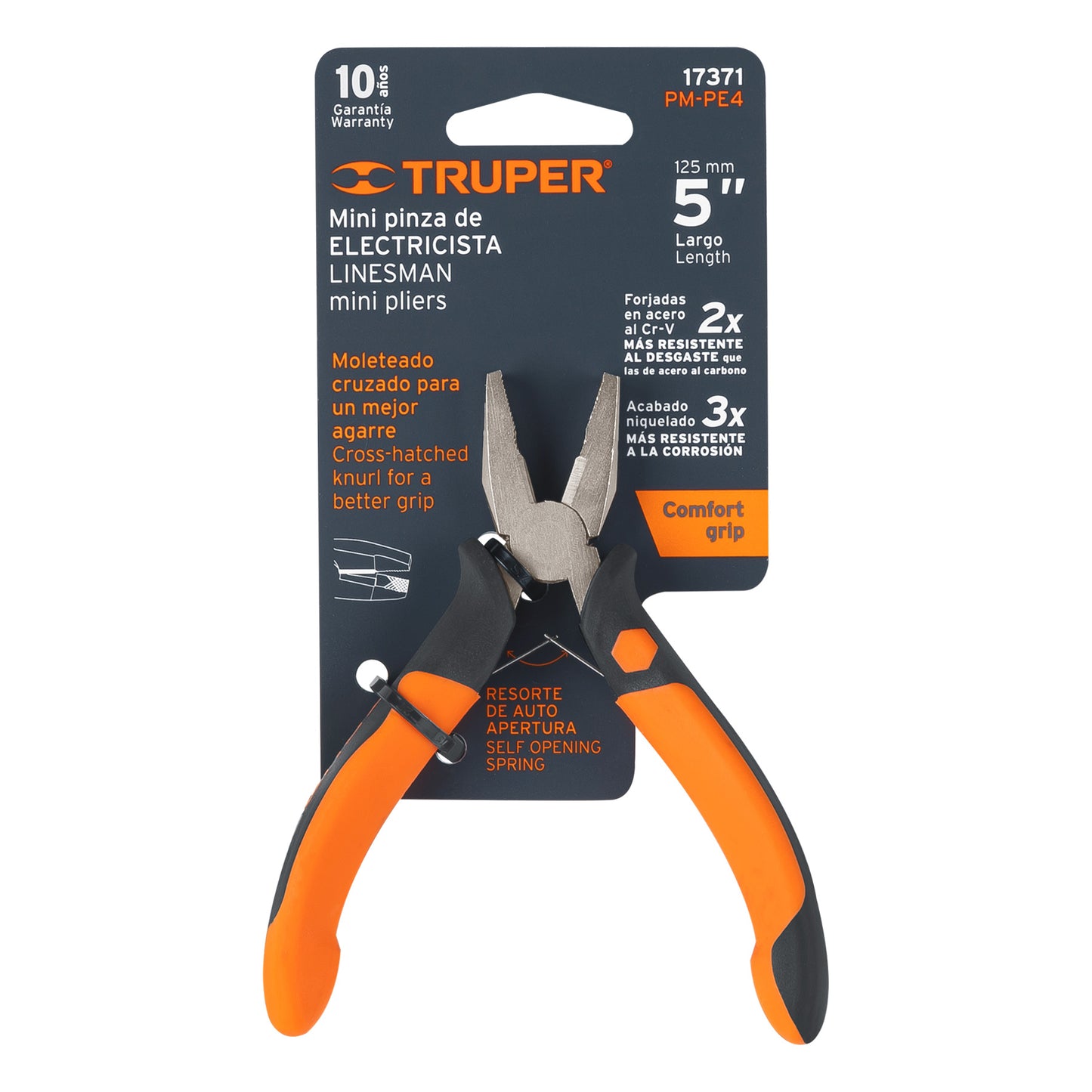Pinza de electricista 5", mango Comfort Grip