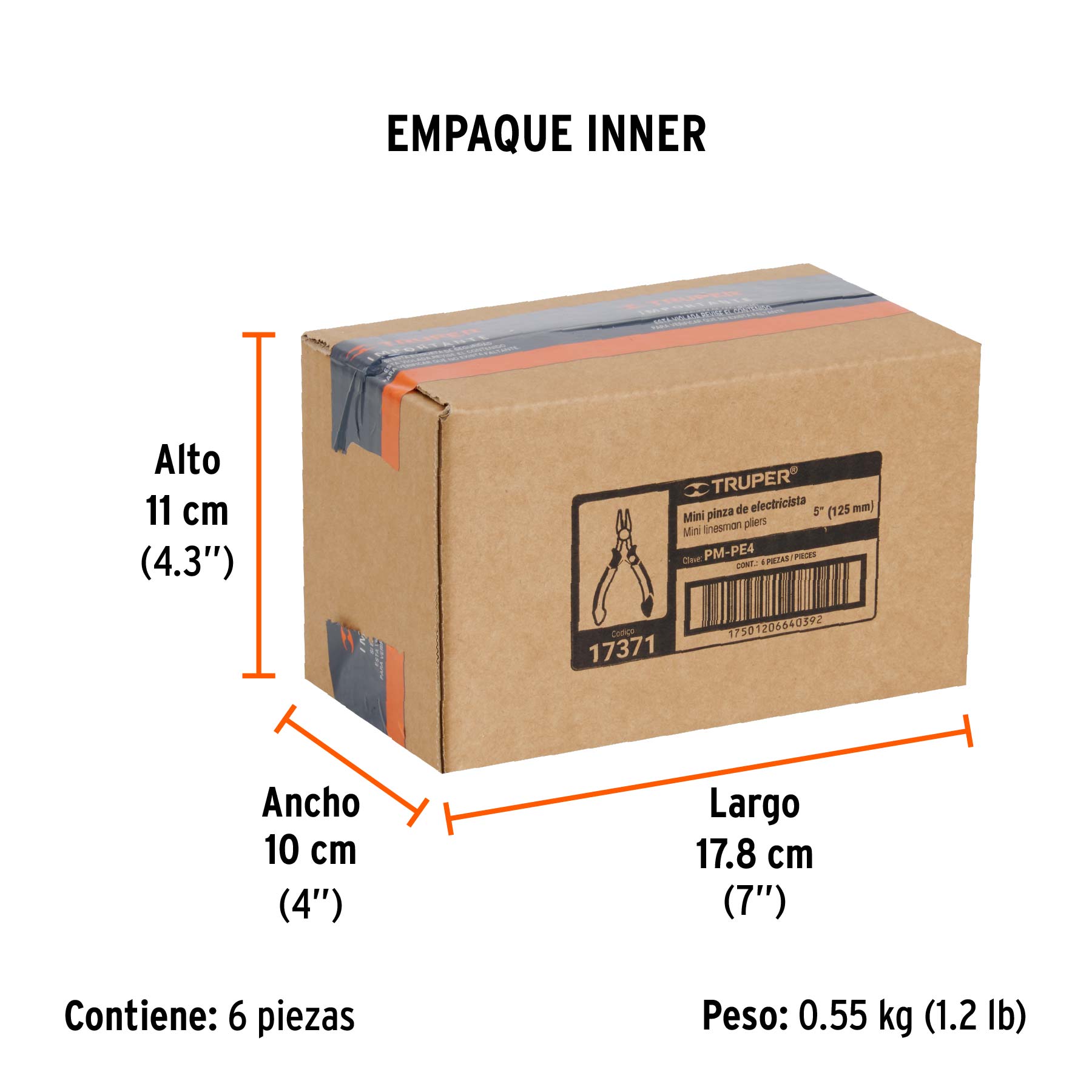 Pinza de electricista 5", mango Comfort Grip
