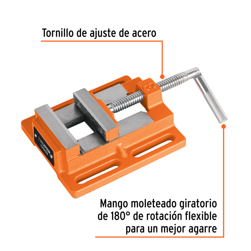 Prensa morsa plana 75 mm, Truper