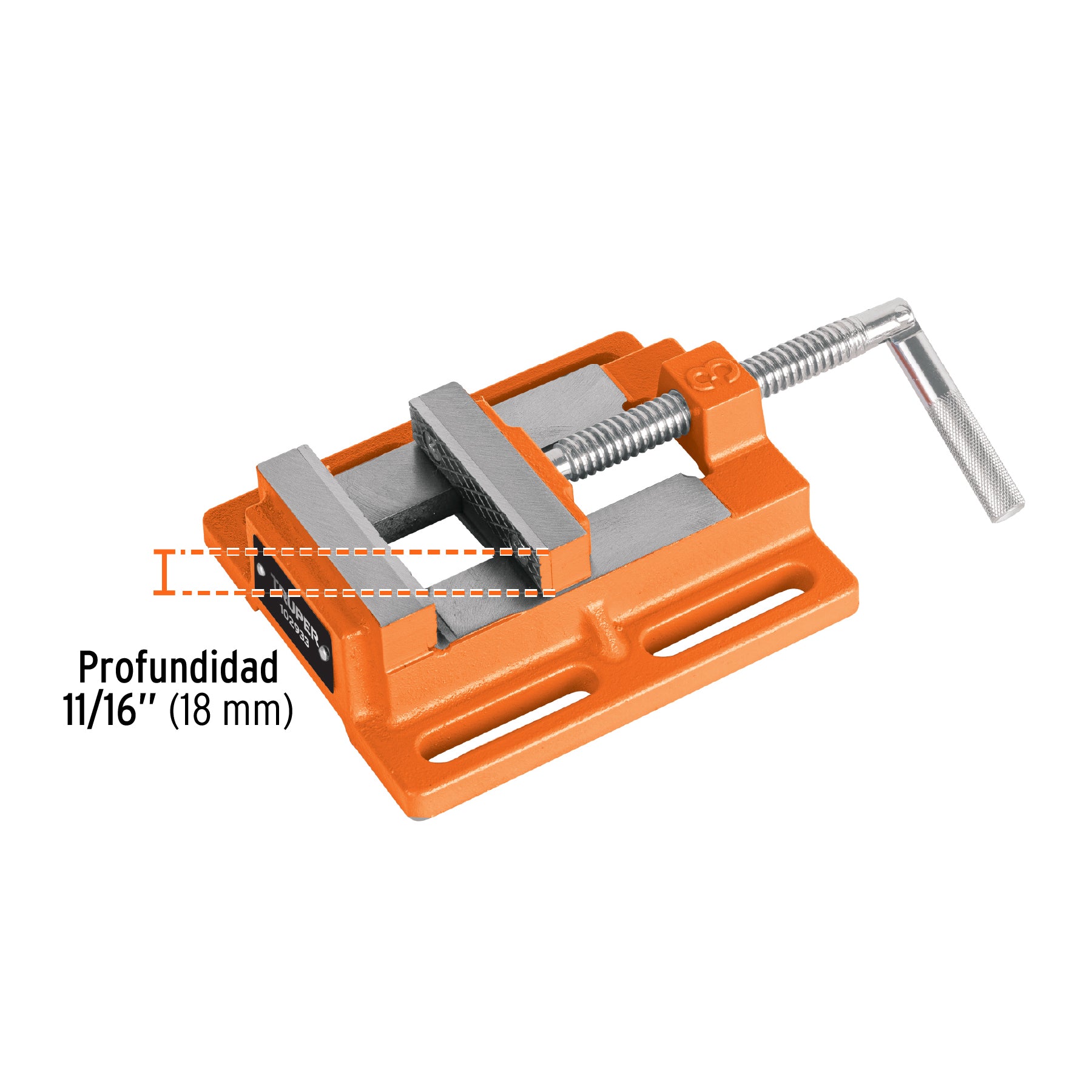 Prensa morsa plana 75 mm, Truper
