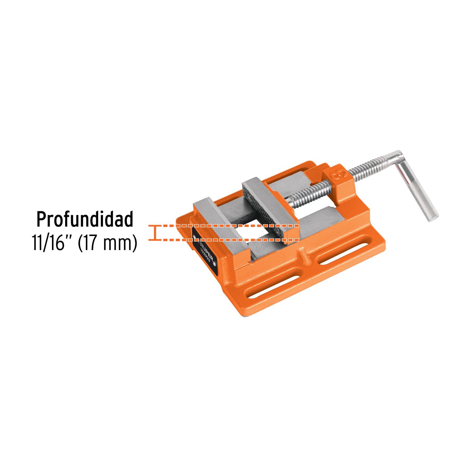 Prensa morsa plana 75 mm, Truper
