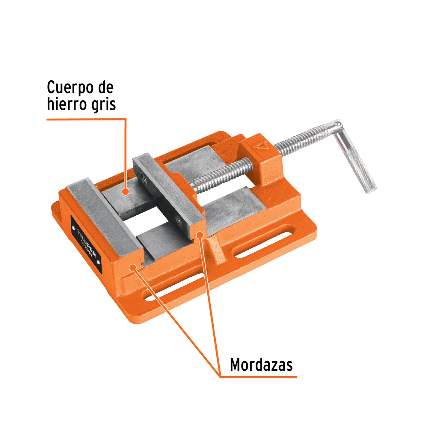 Prensa morsa plana 100 mm, Truper