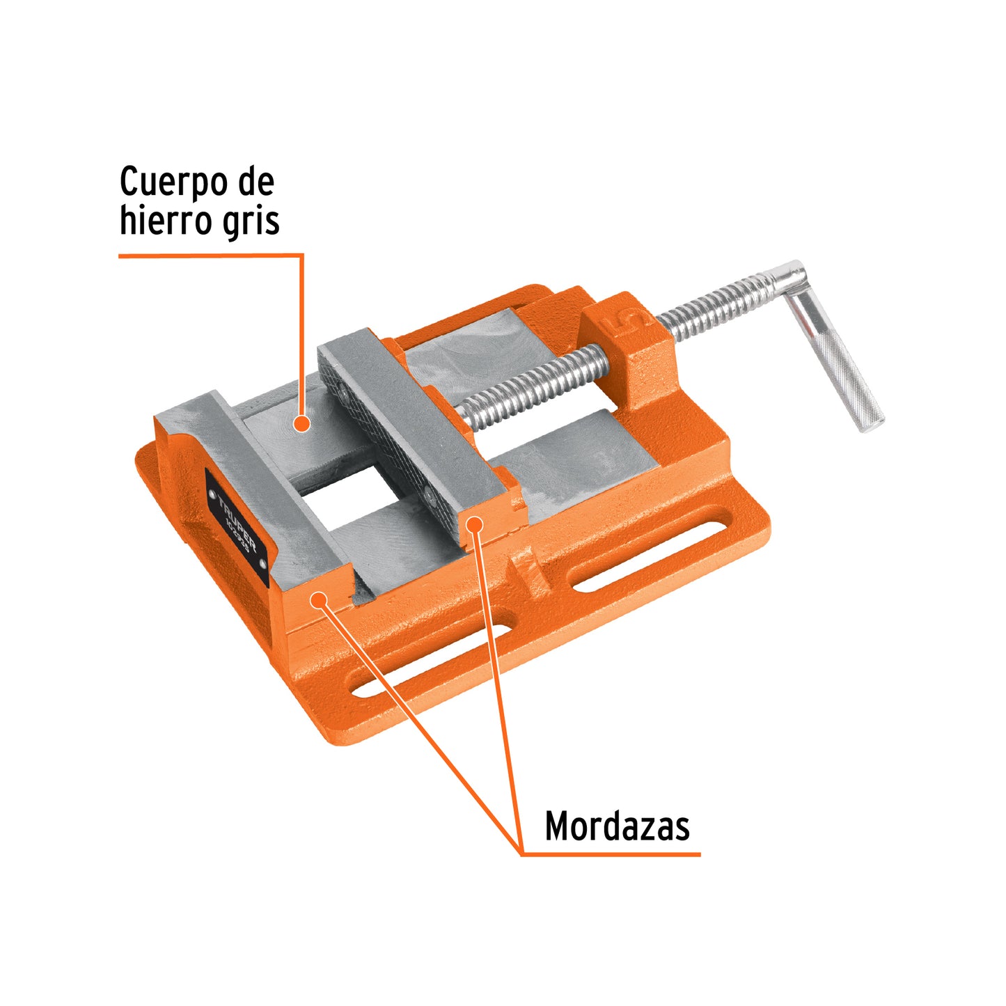 Prensa morsa plana 125 mm, Truper