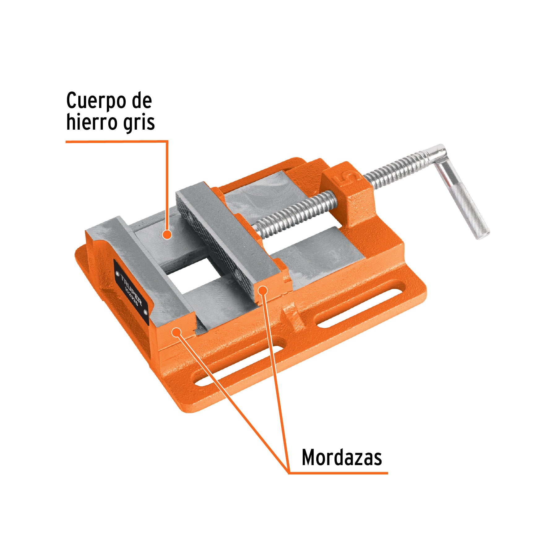 Prensa morsa plana 125 mm, Truper