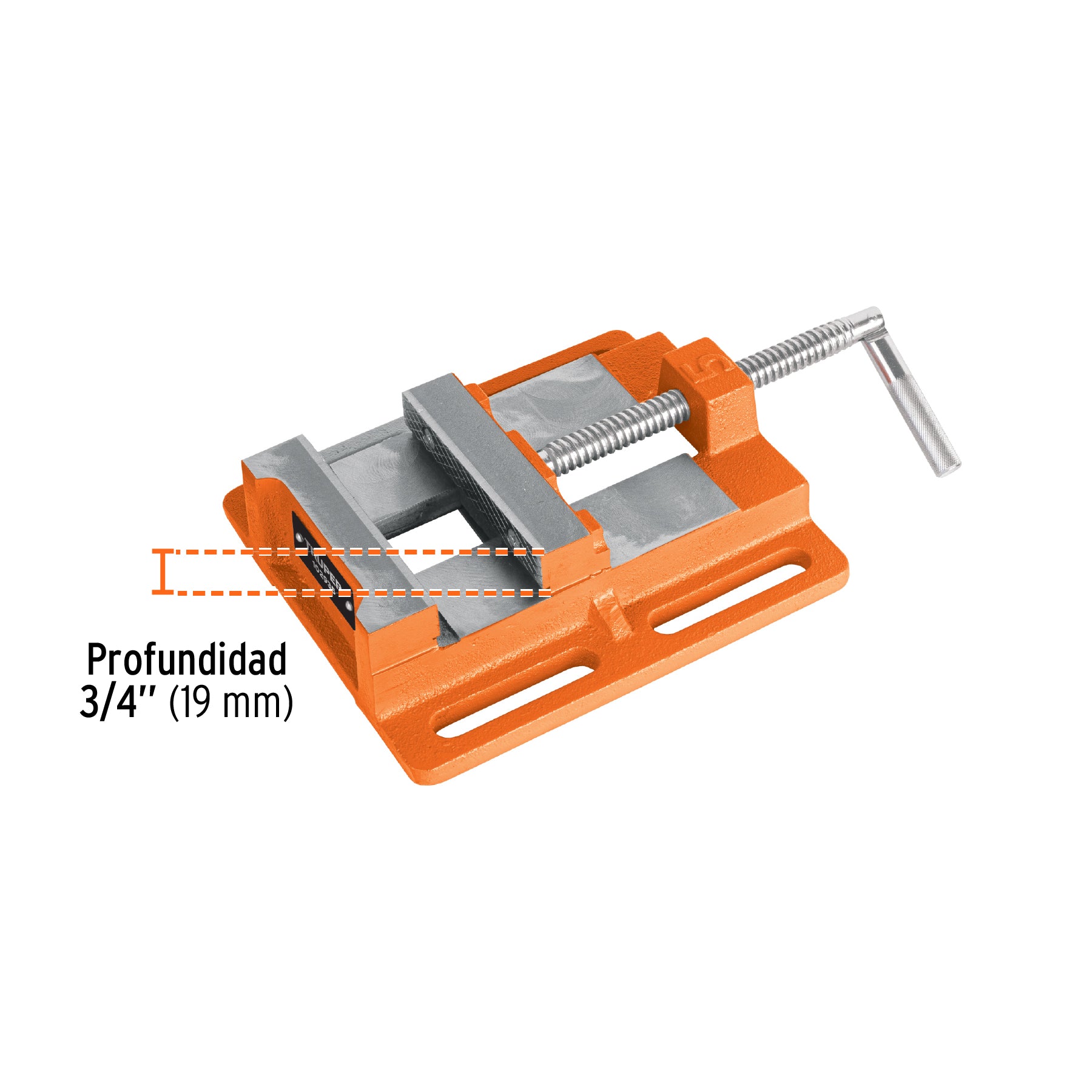 Prensa morsa plana 125 mm, Truper
