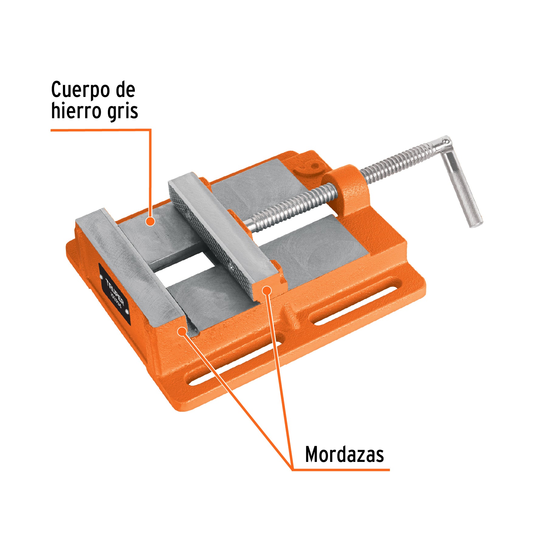 Prensa morsa plana 150 mm, Truper