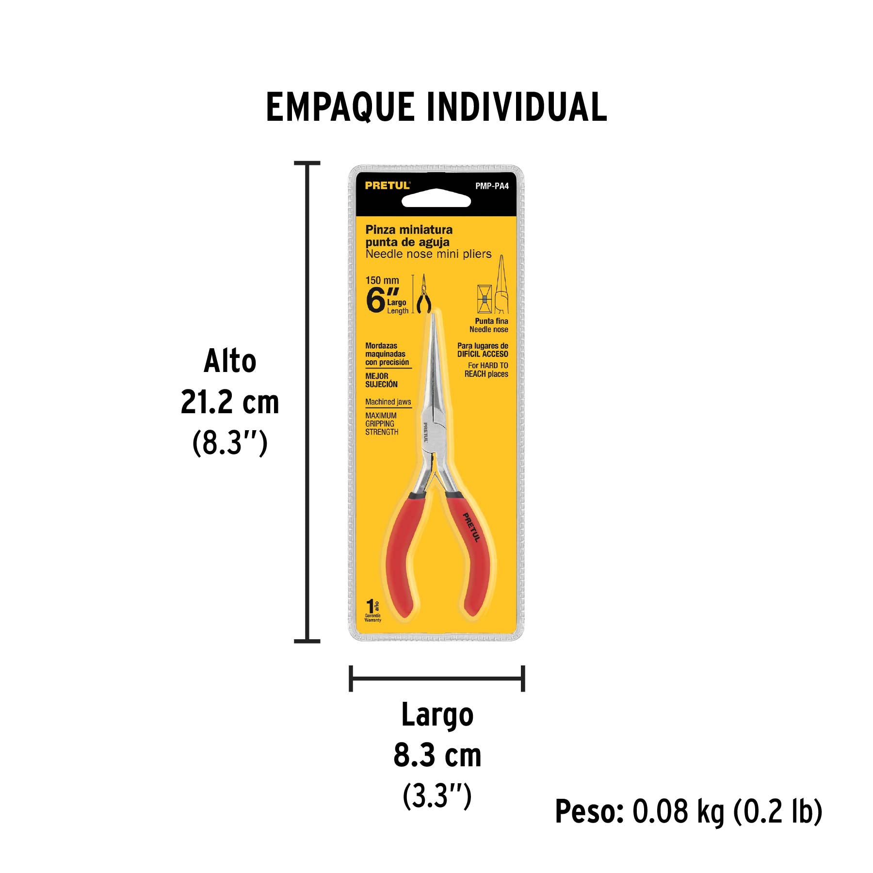 Pinza de punta de aguja 6", Pretul