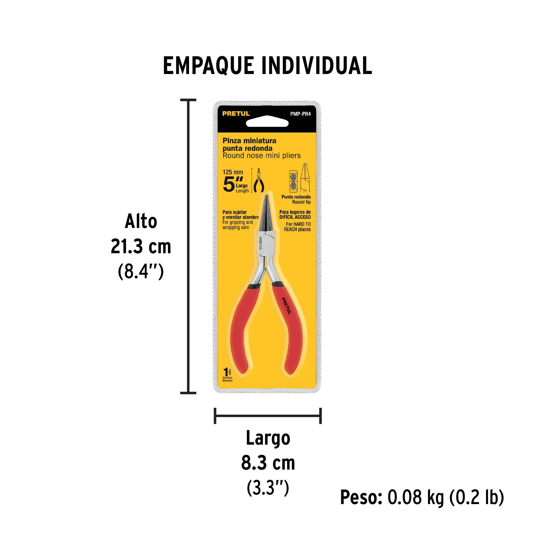 Pinza de punta redonda, 5",Pretul