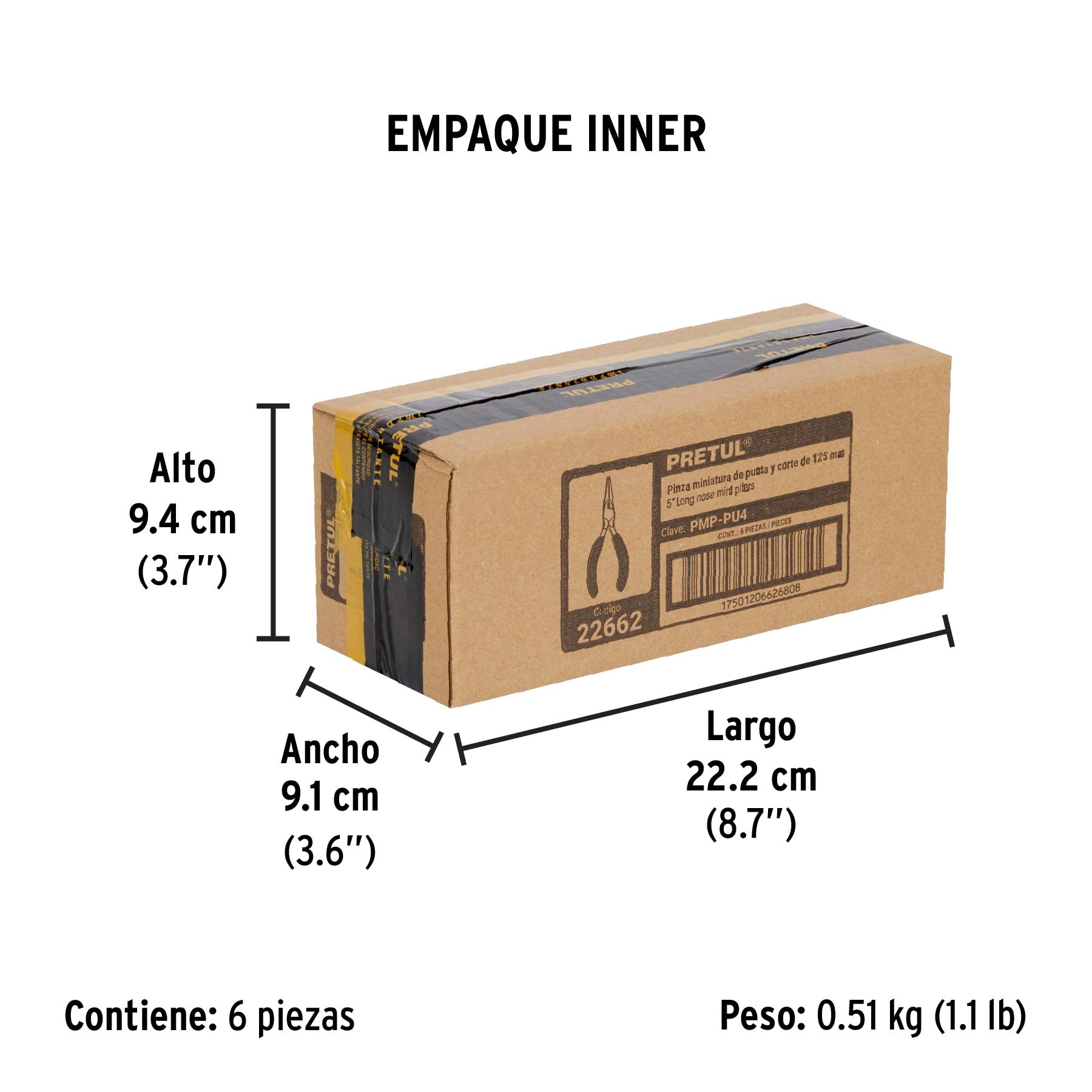 Pinza de punta y corte 5", Pretul