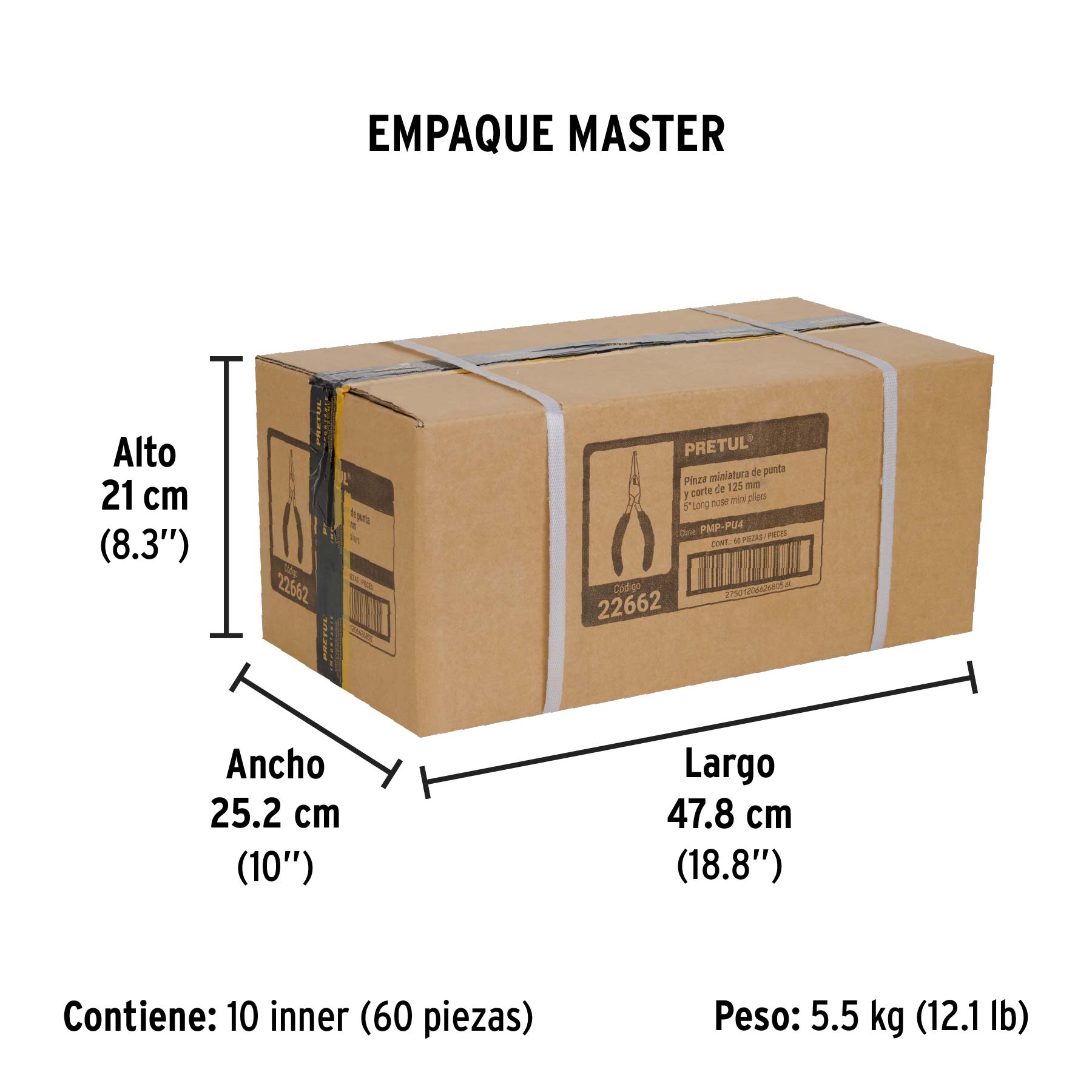 Pinza de punta y corte 5", Pretul
