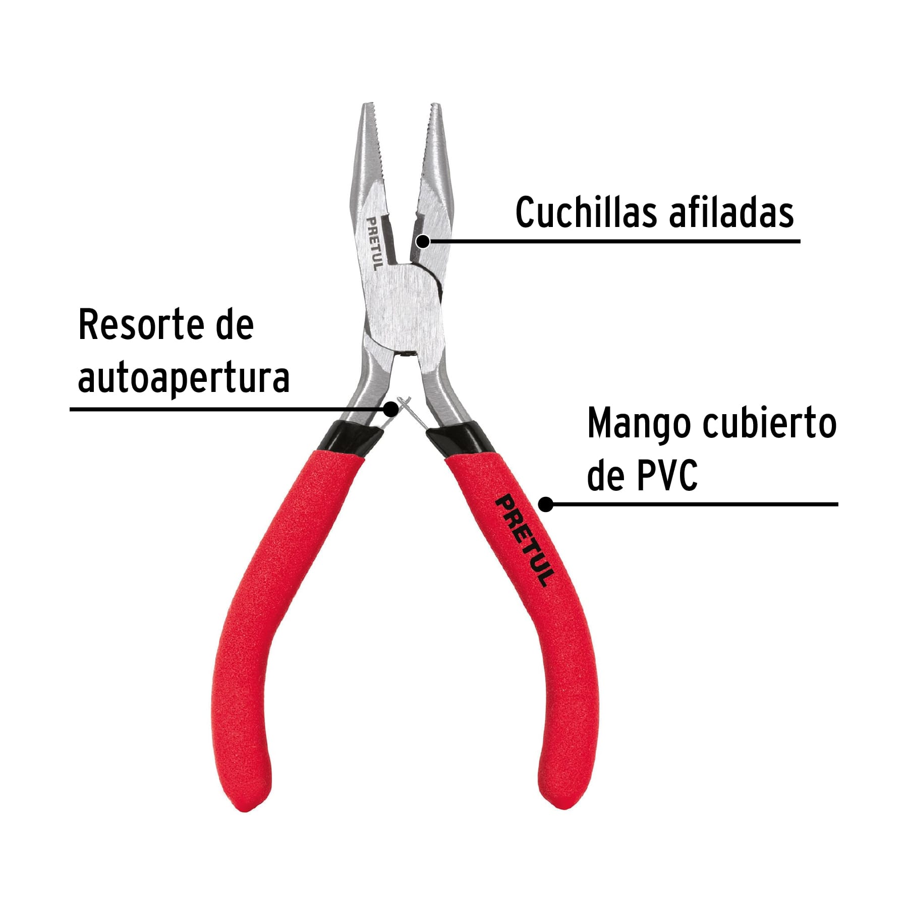 Pinza de punta y corte 5", Pretul
