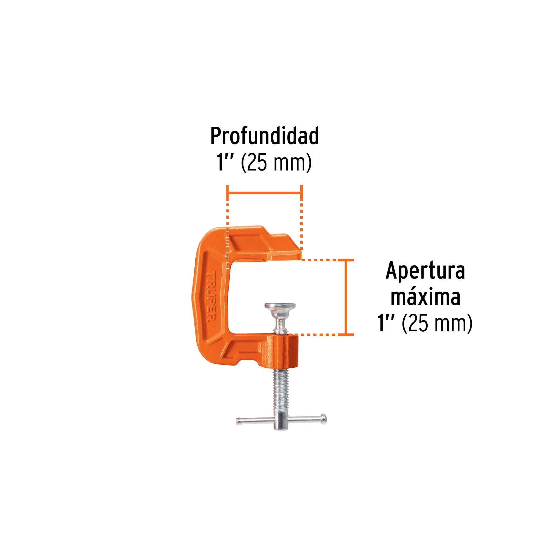 Prensa de hierro nodular para carpintería, 1"