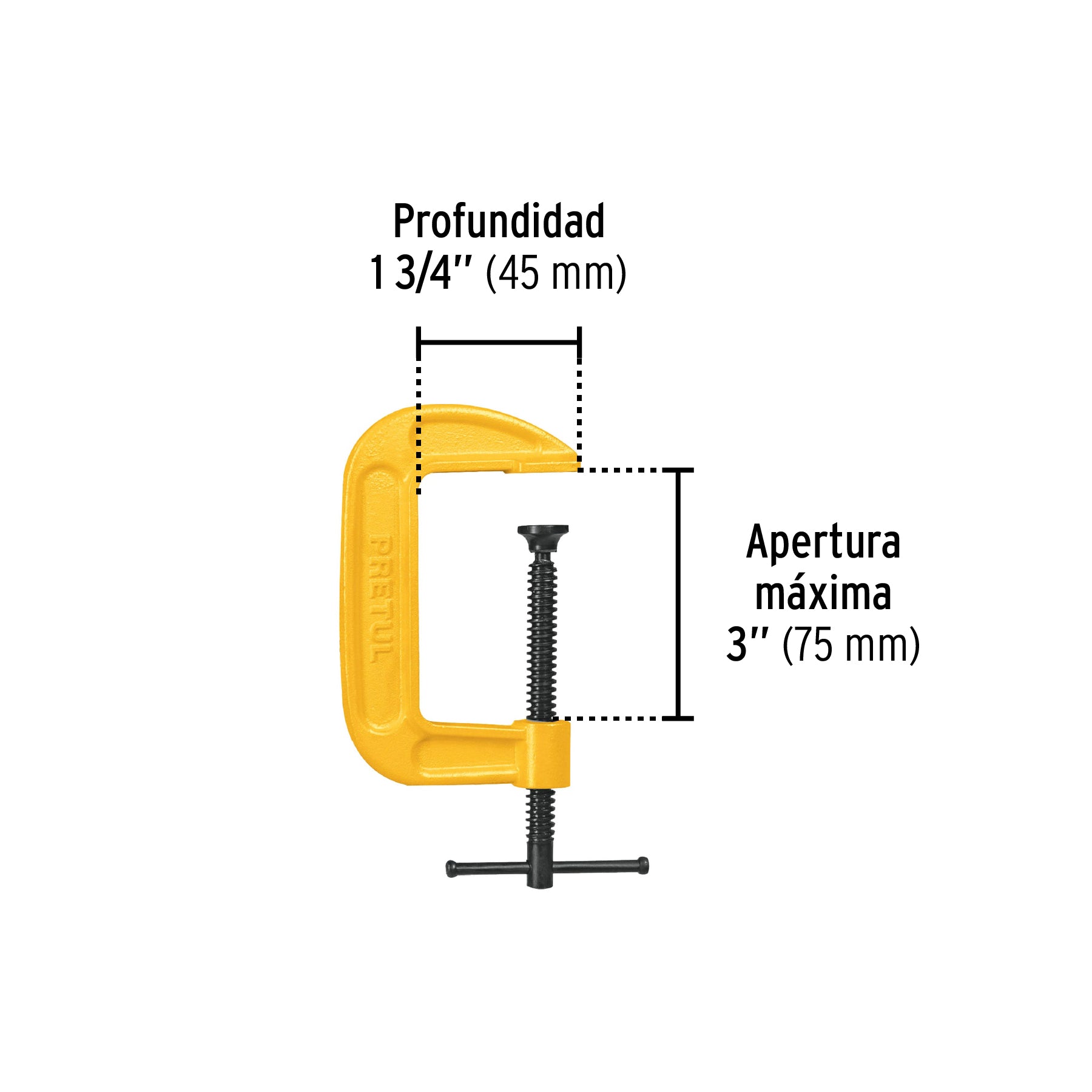 Prensa de hierro nodular, 3", Pretul