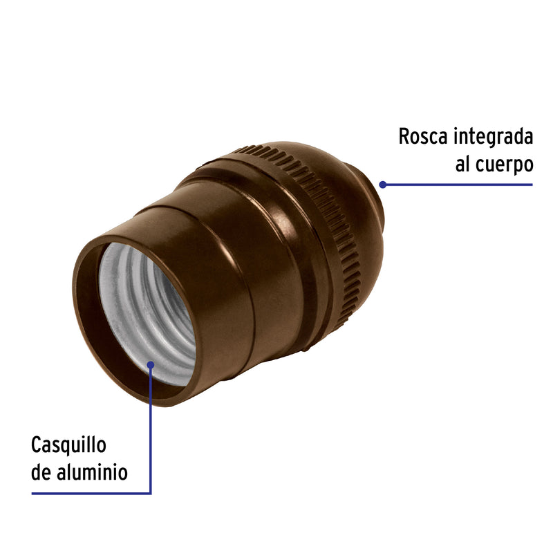 Portalámpara de baquelita, sencillo a granel