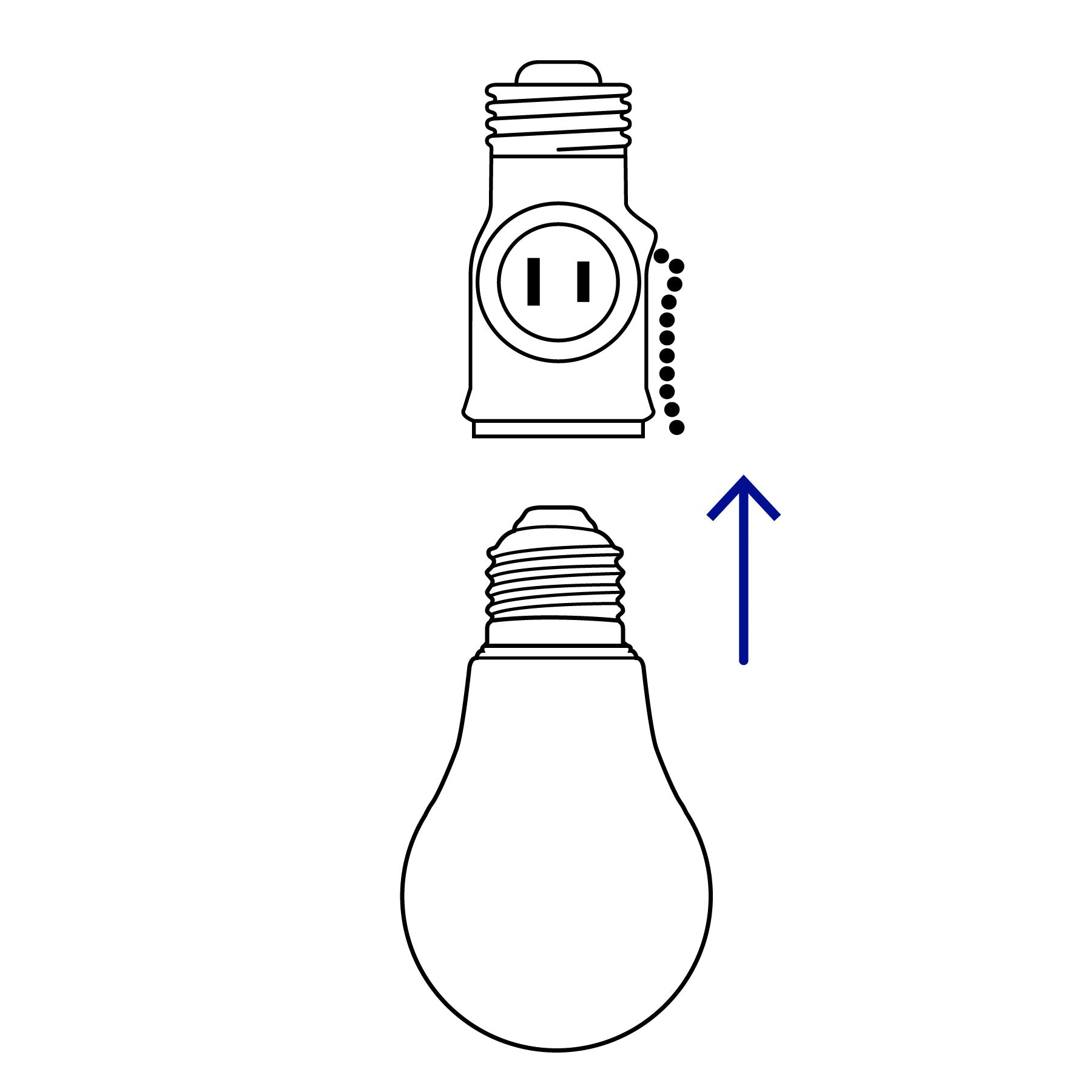 Portalámpara de baquelita, con interruptor de cadena,Volteck.