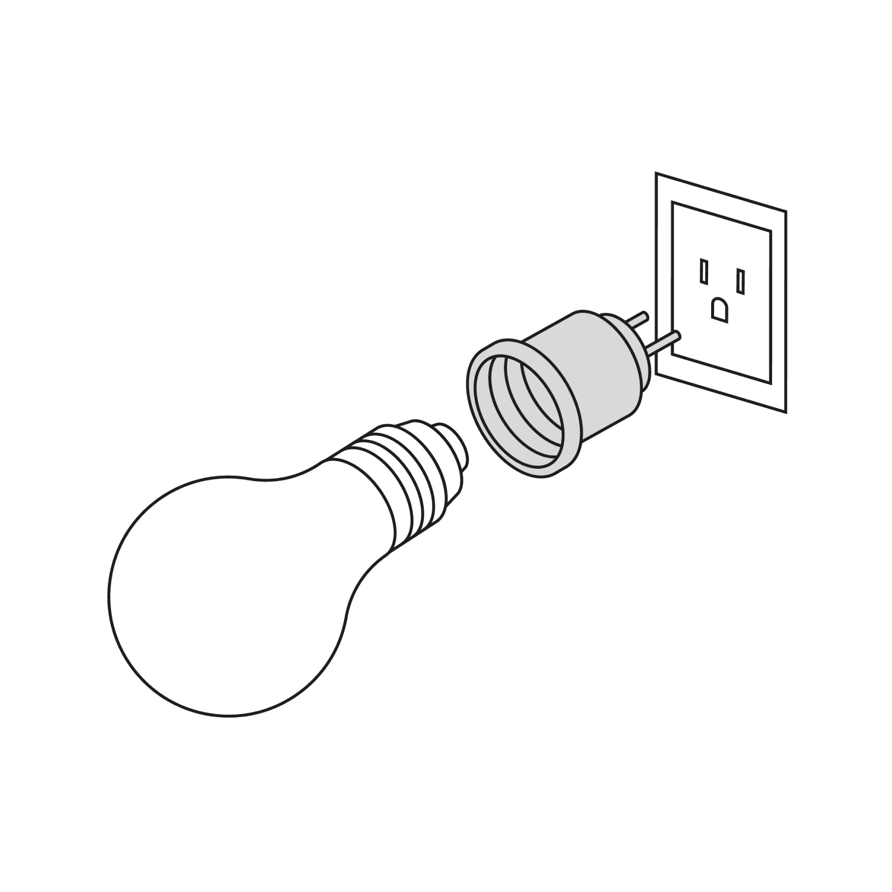 Portalámpara de baquelita, con adaptador a granel, VOLTECK