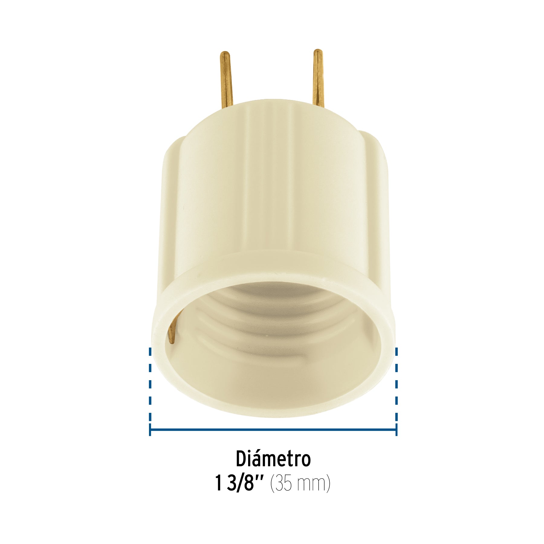 Portalámpara de baquelita, con adaptador a granel, VOLTECK