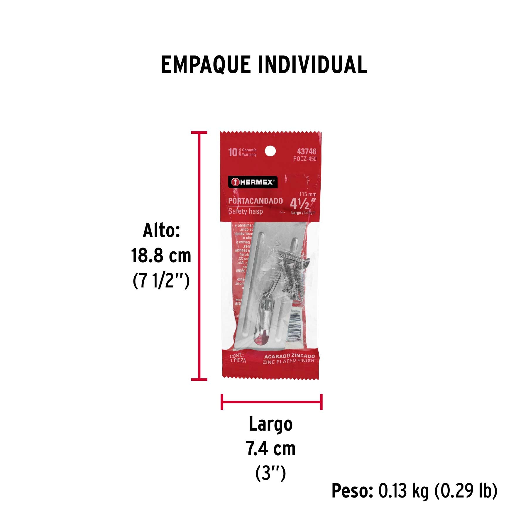 Portacandado acero zincado 4-1/2"
