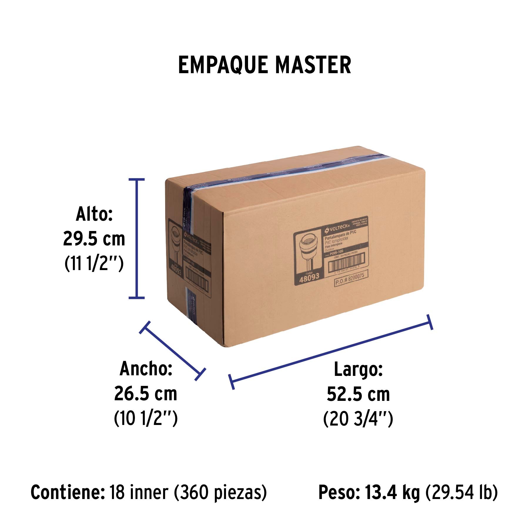 Portalámpara de PVC para intemperie a granel