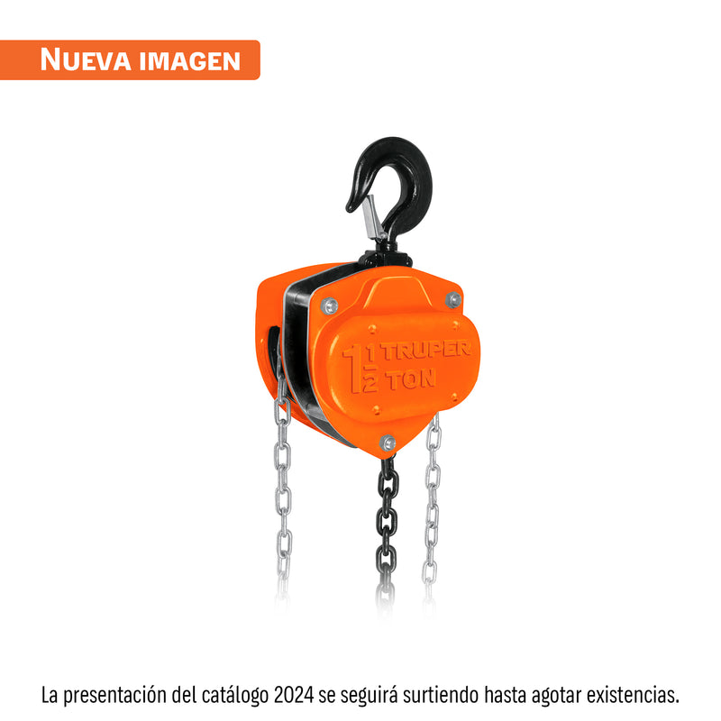 Polipasto de 1-1/2 ton