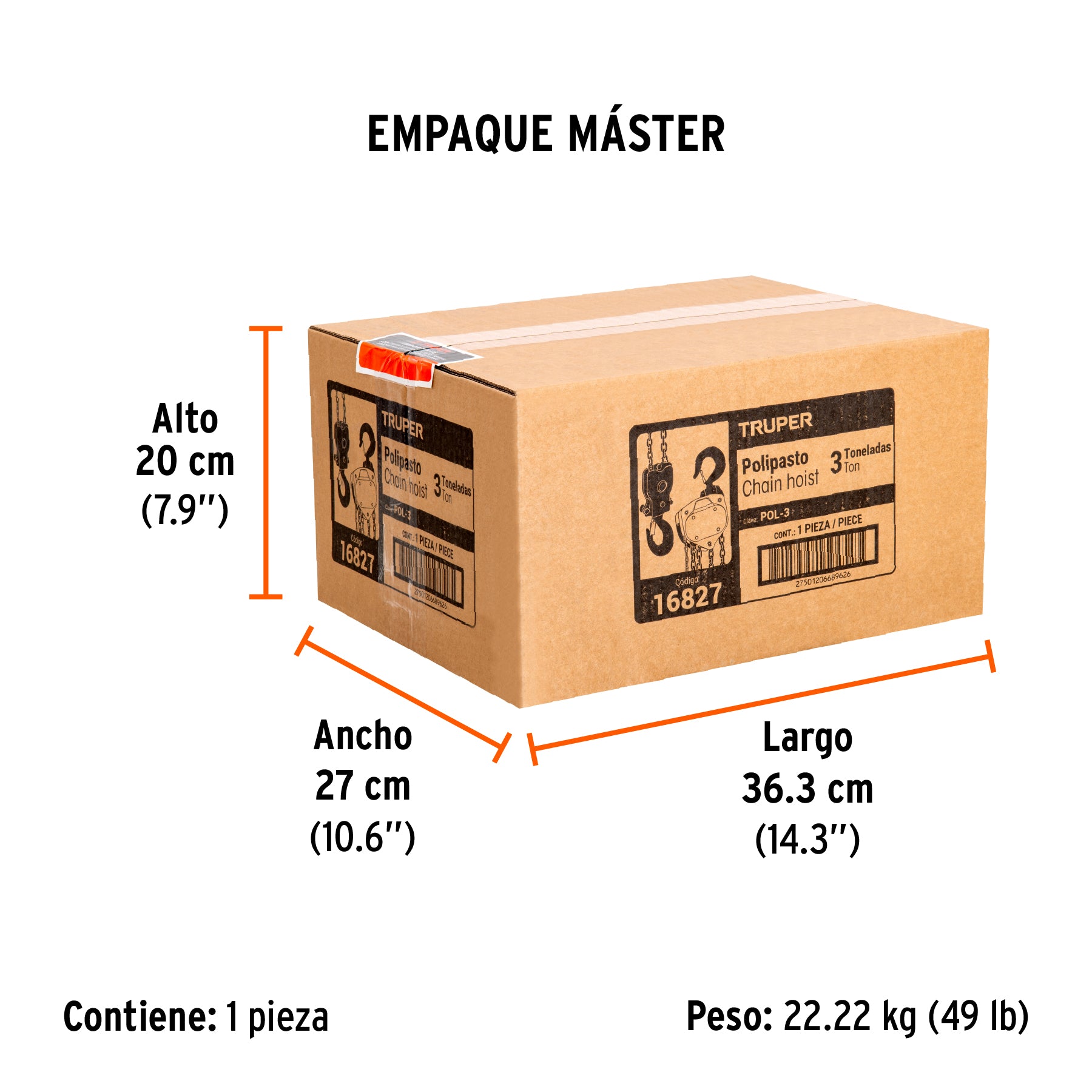 Polipasto de 3 ton