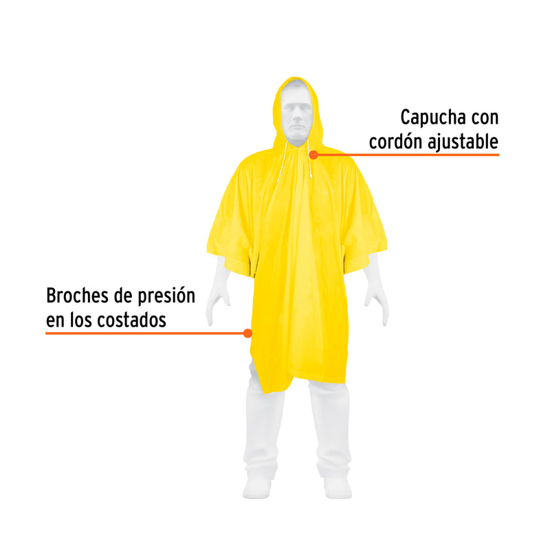 Poncho unitalla, espesor 0.25mm, PVC