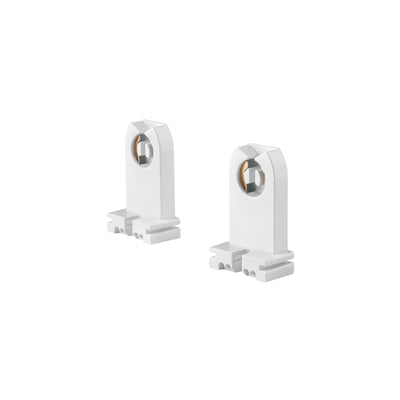 Portalámpara de plástico, base G13 bipin, 2 pzas, Volteck
