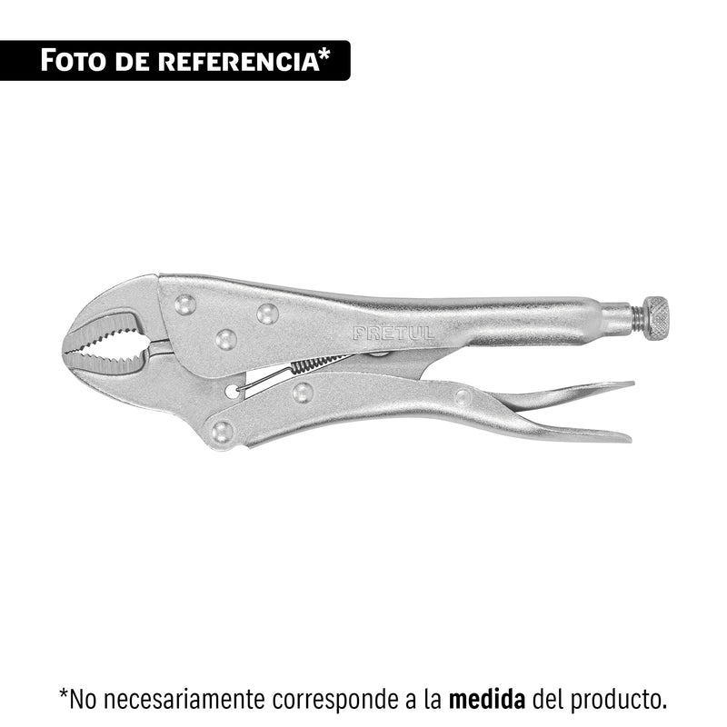 Pinza de presión 5", mordaza curva, pretul