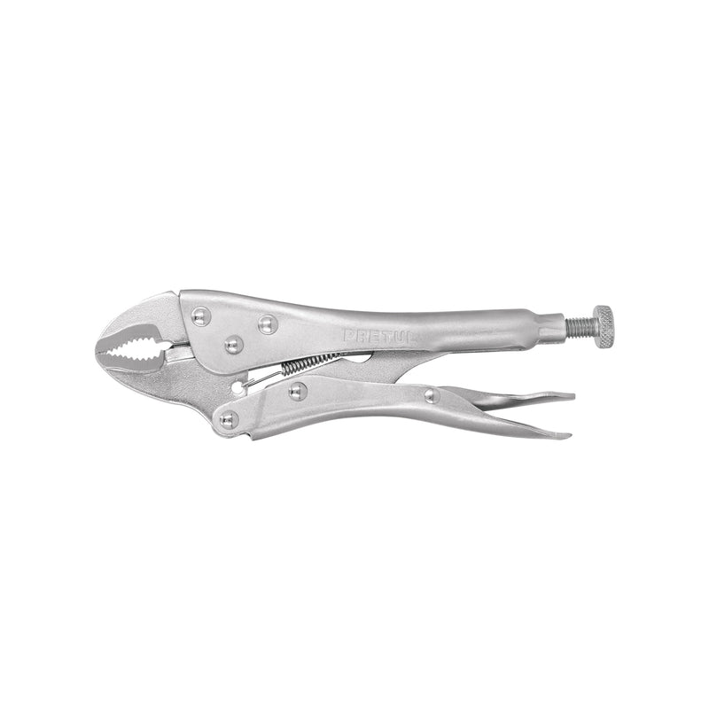 Pinza de presión 7", mordaza curva, pretul