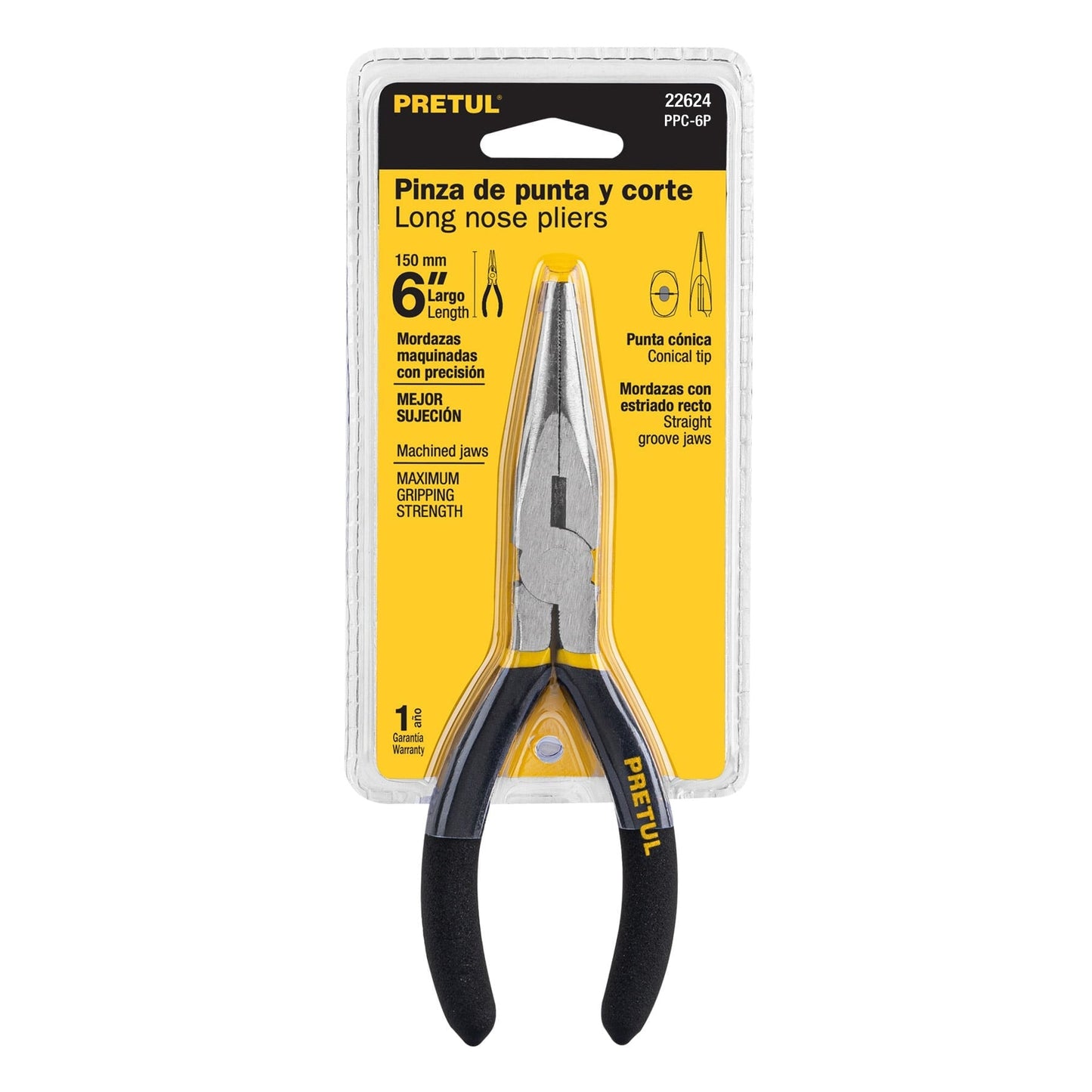 Pinza de punta y corte 6", pretul