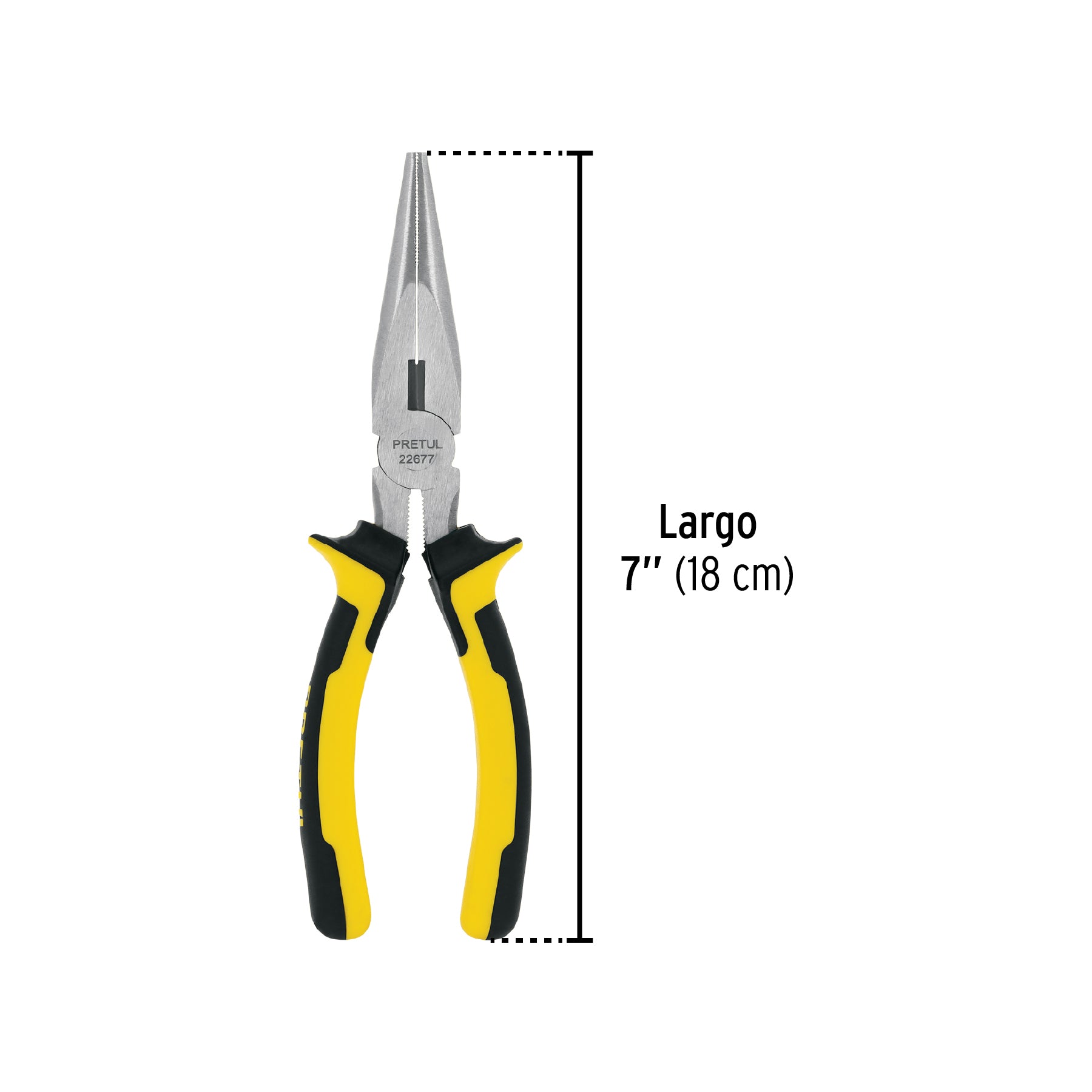 Pinza de punta y corte 7", mango comfort grip, Pretul