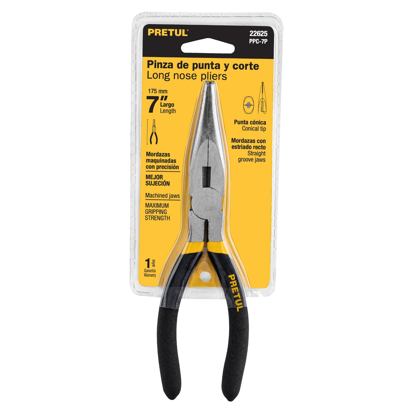 Pinza de punta y corte 7", pretul