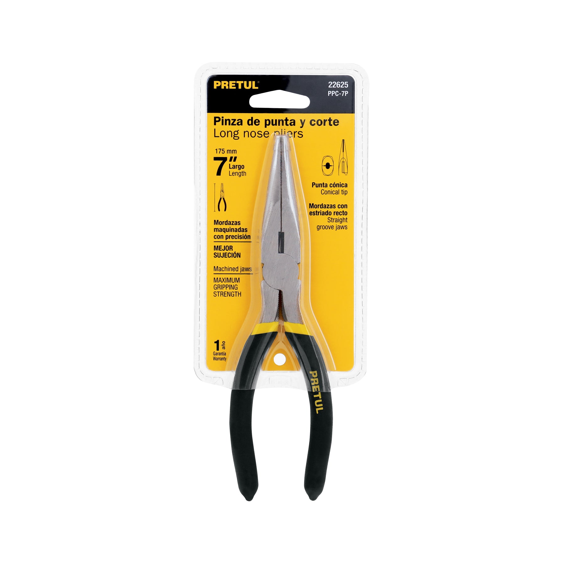 Pinza de punta y corte 7", pretul