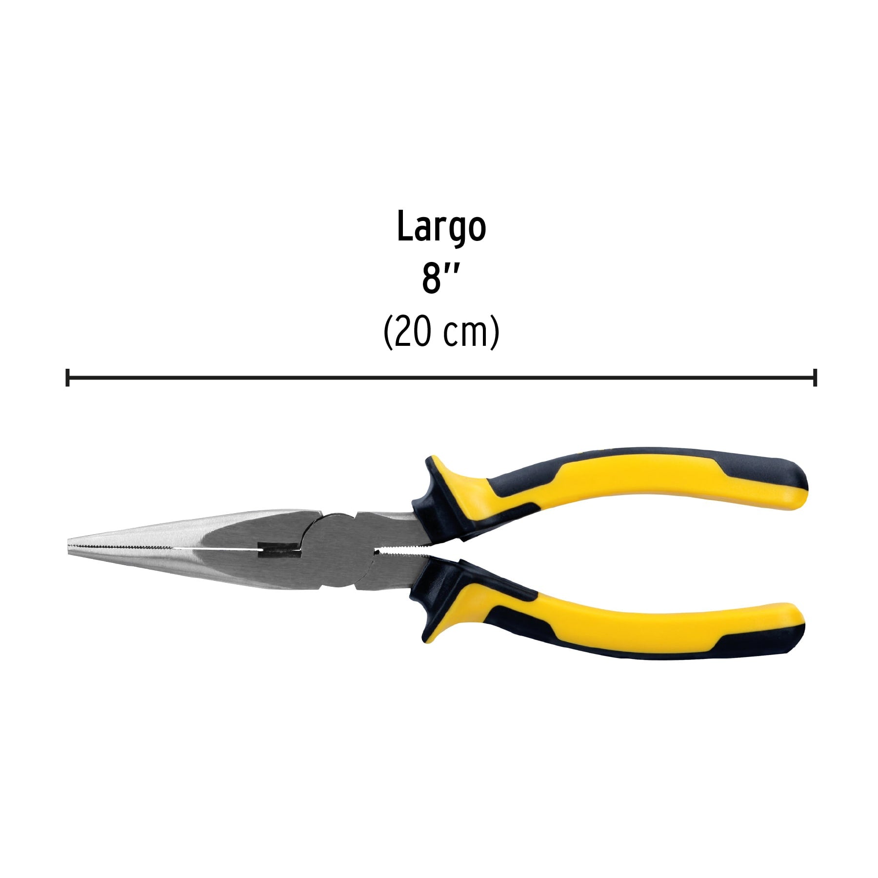 Pinza de punta y corte 8", mango comfort grip, pretul