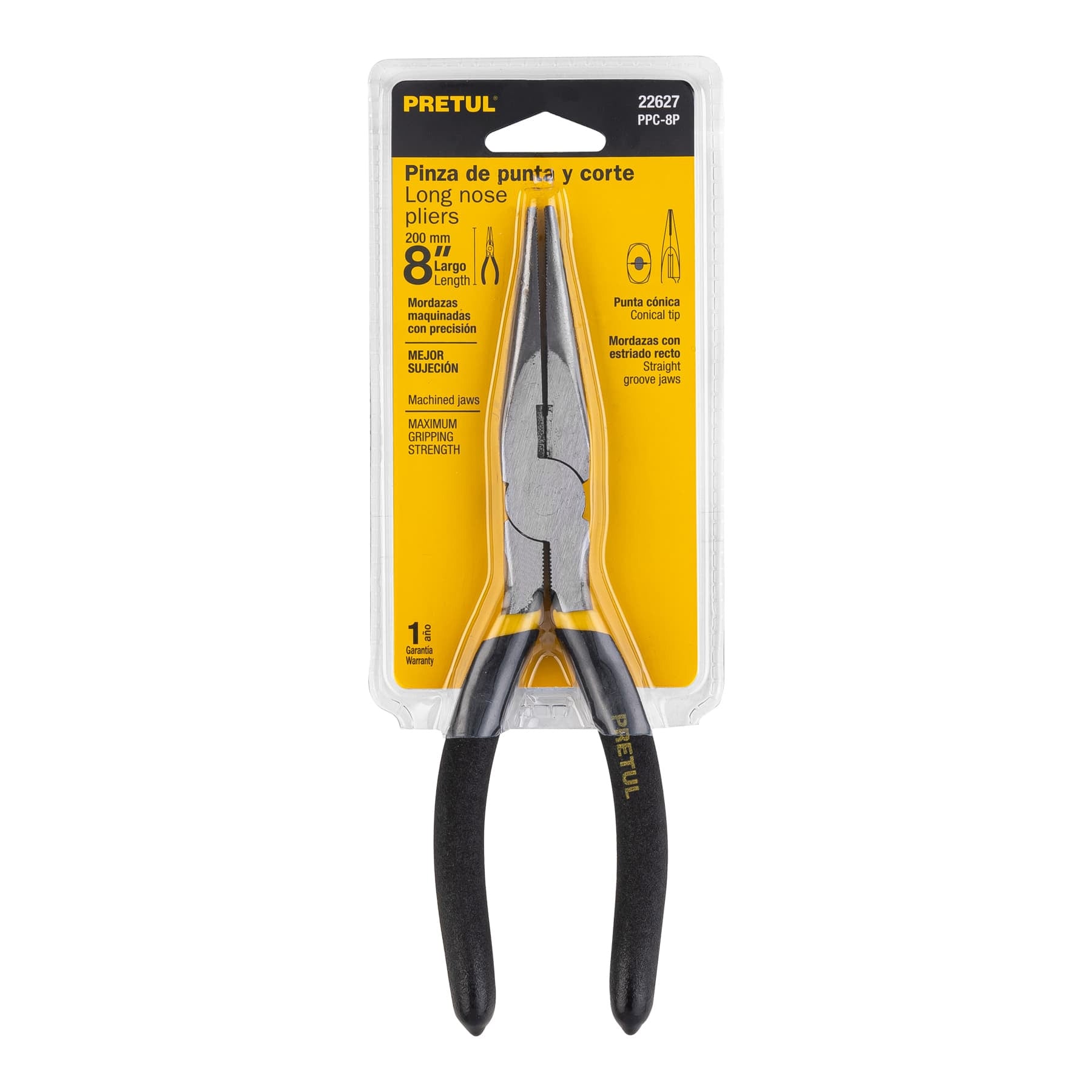 Pinza de punta y corte 8", pretul