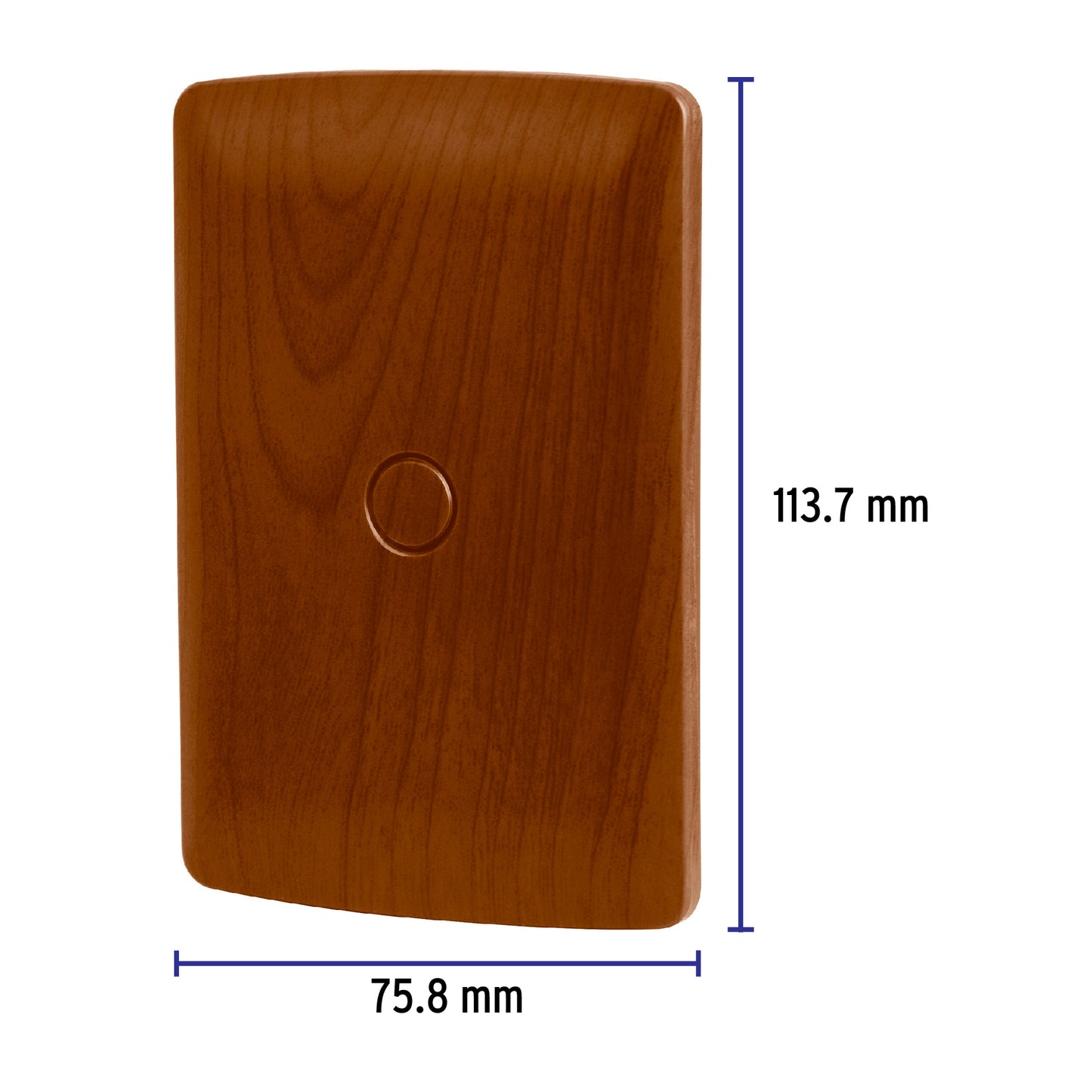 Placa ciega de ABS, línea Italiana, acabado madera