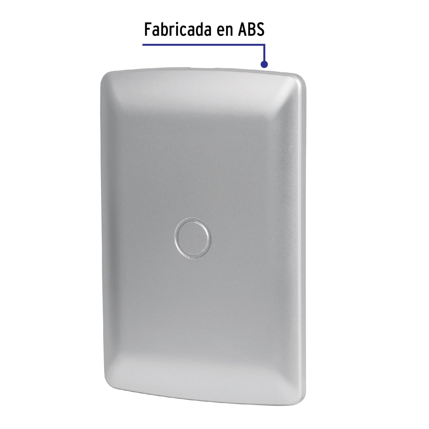 Placa de ABS ciega, línea italiana, color plata