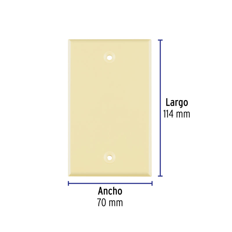 Placa ciega, de ABS, línea Standard