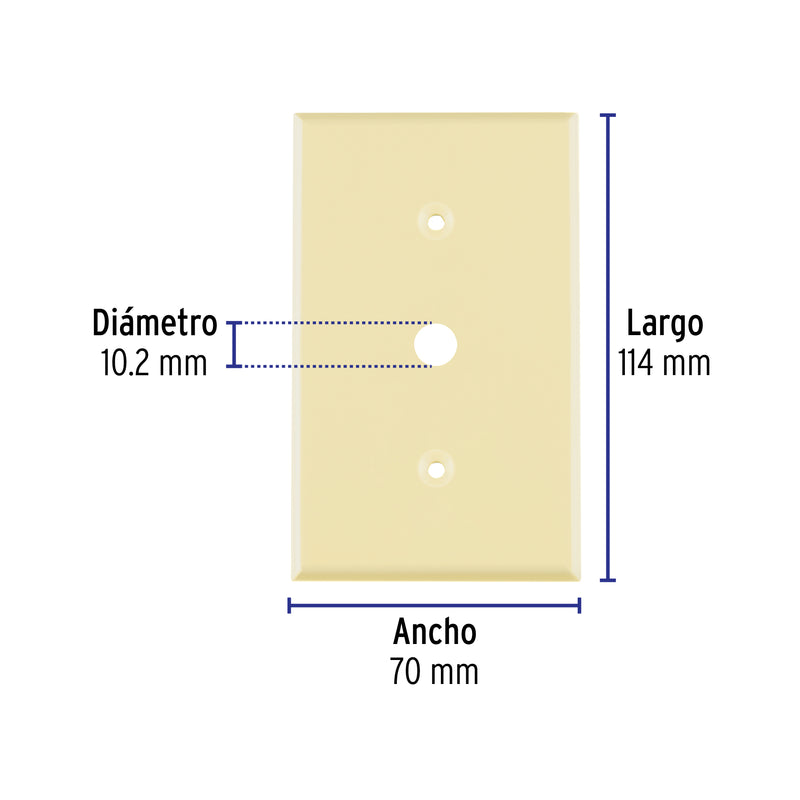 Placa para atenuador, de ABS, línea Standard