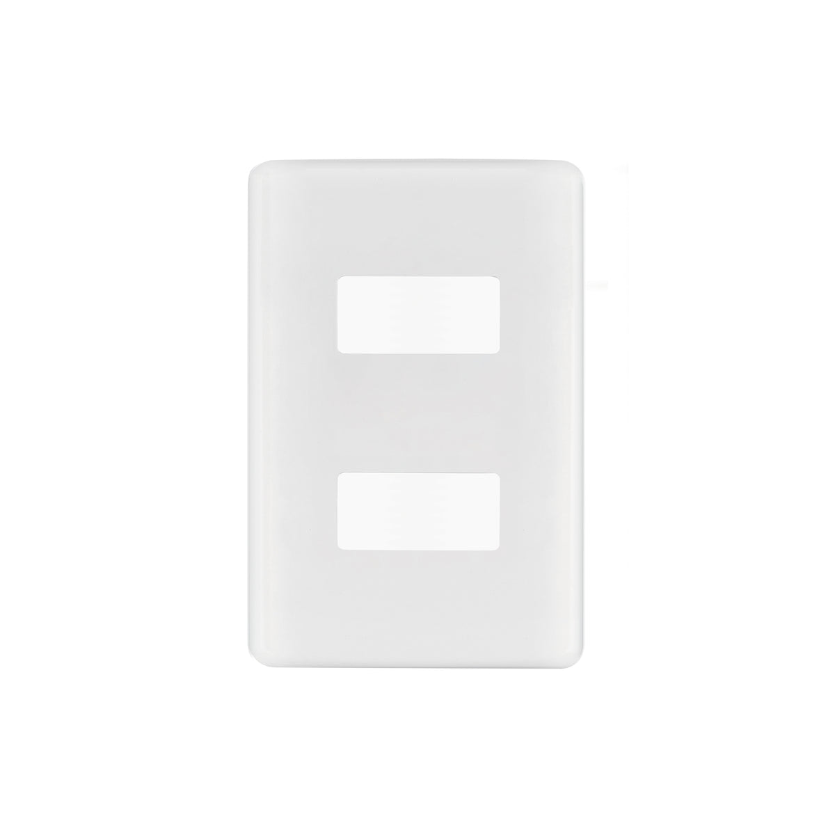 Placa 2 módulos de ABS, línea Basic, blanca