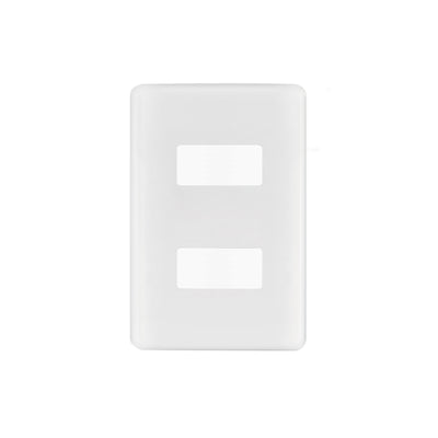 Placa 2 módulos de ABS, línea Basic, blanca