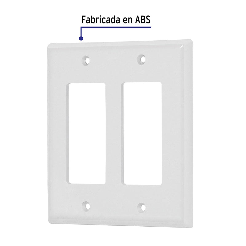 Placa 2 ventanas, de policarbonato, línea Classic